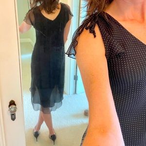 Sweet, Polka Dot Asymmetrical Dress